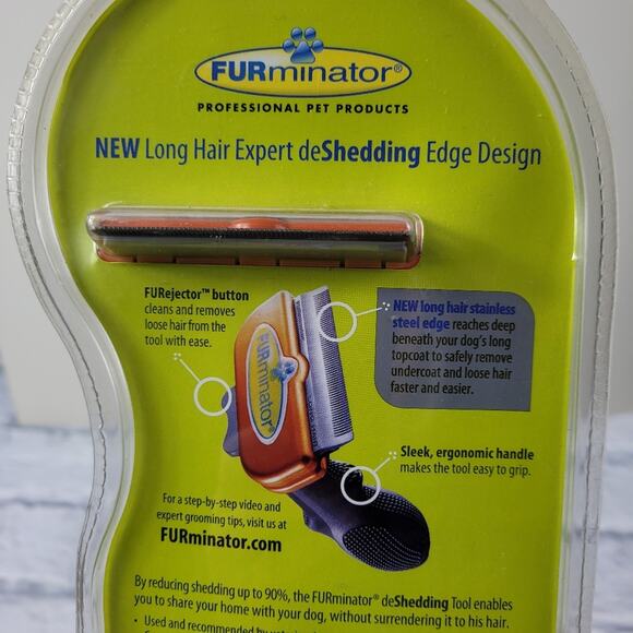 FURminator Long Hair Deshedding Tool for Medium Dogs - Picture 2 of 7